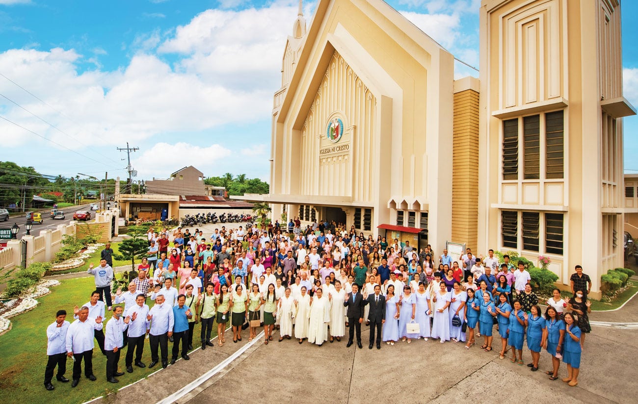 Some of the brethren in Daet after a worship service