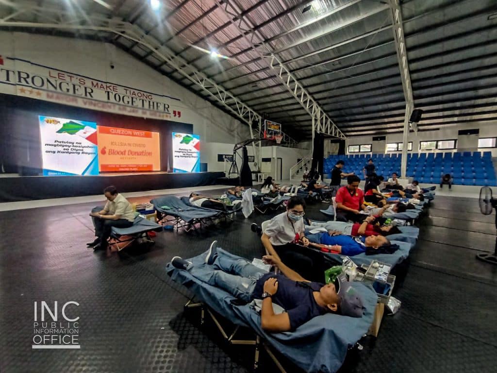 Hundreds of INC members show up to donate blood in Quezon