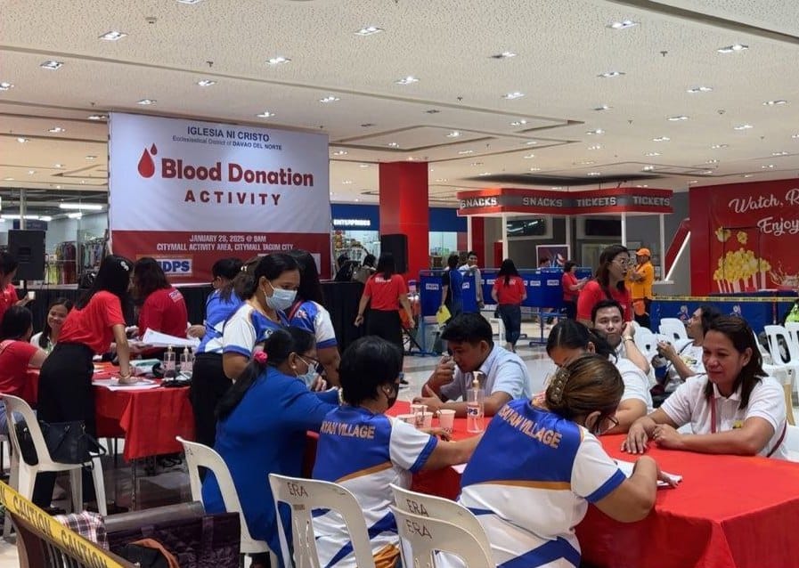 Davao del Norte brethren volunteer for blood donation